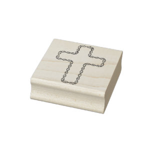 Helix-Kreuz-Briefmarke Gummistempel