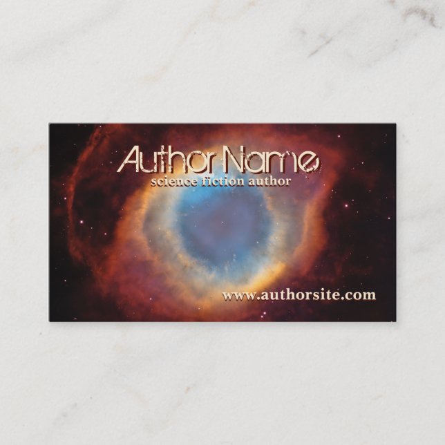 Helix Nebula Business Card Science Fiction Autor Visitenkarte (Vorderseite)