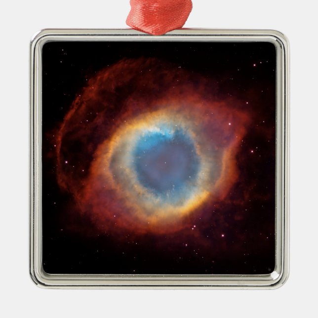 Helix Nebula Celestial Photo Ornament Aus Metall (Vorne)