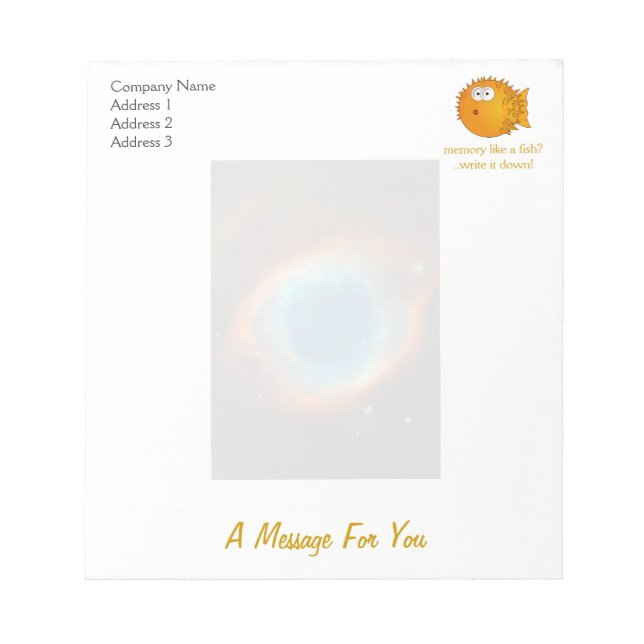 Helix Nebula, Galaxien und Sterne Notizblock (Vorderseite)