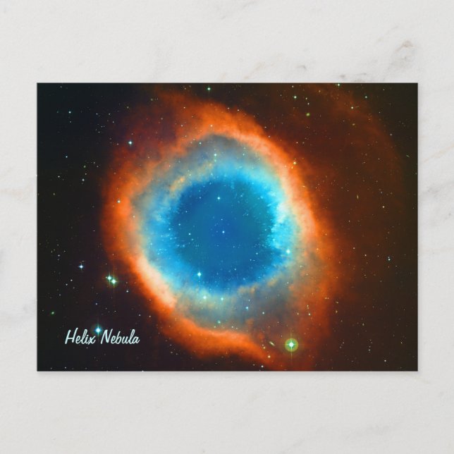 Helix Nebula, Galaxien und Sterne Postkarte (Vorderseite)