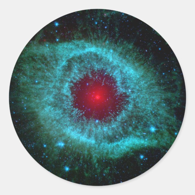 Helix Nebula Infrarred Spitzer Runder Aufkleber (Vorderseite)
