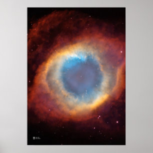 Helix Nebula NGC7293 - NASA Hubble Weltraumtelesko Poster