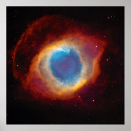 Helix Nebula oder NGC 7293 Ansicht mit HST, ZGOA Poster