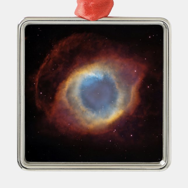 Helix Nebula Silbernes Ornament (Vorne)
