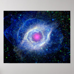 Helix Nebula Ultraviolettes Auge des Fotos des Wel Poster