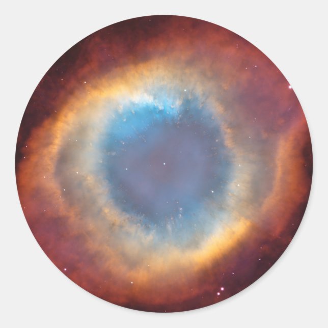 Helix Nebula von Hubble Runder Aufkleber (Vorderseite)
