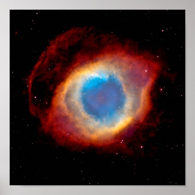 Helix Planetary Nebula NGC 7293 - Auge Gottes Poster (Vorne)