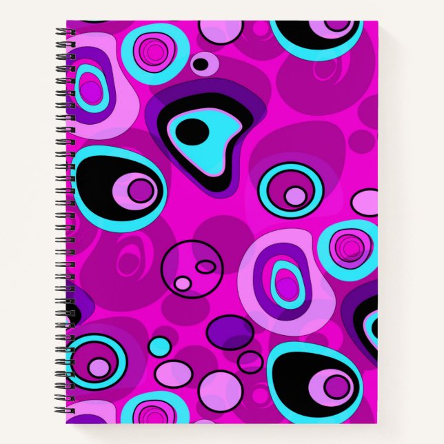 Hell, abstrakt, Magenta Notizbuch (Vorderseite)