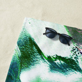 Hell aus mattem Metall, grün bis blau Strandtuch