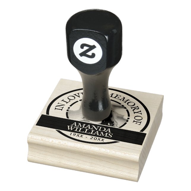 Hell | Benutzerdefiniertes modernes Foto, Name, Te Gummistempel (Stempel)