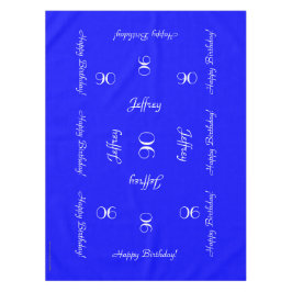 Hell Blue Personalisierte 90. Geburtstags-Tischdec Tischdecke