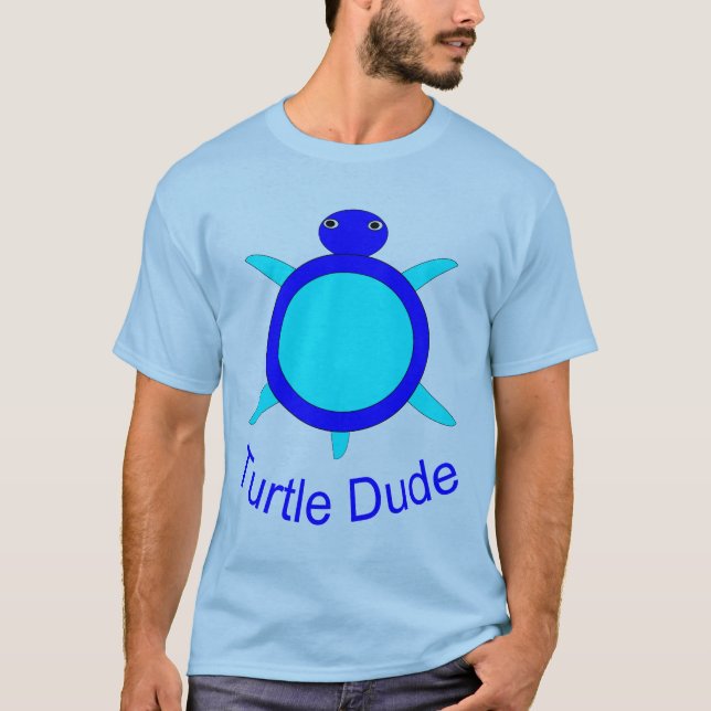 Hell Blue Turtle Typ Ladys T Shirt (Vorderseite)