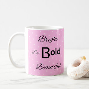 Hell Bold Schönes inspiriert Rosa Kaffeetasse