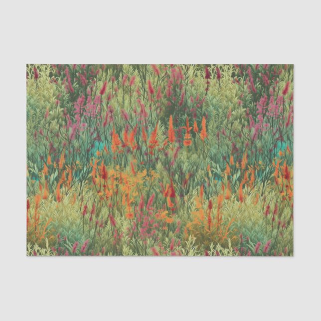 Hell, bunt, Feld der Wildblumen, blumenreich Seidenpapier (Vorderseite)