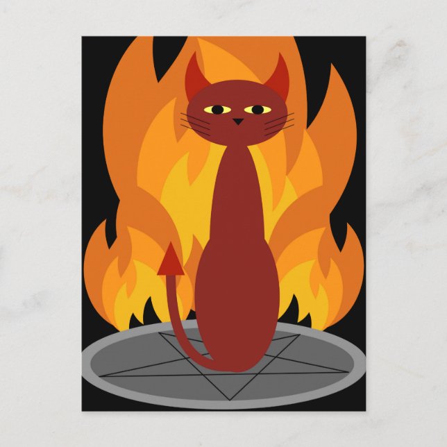 Hell Cat Postkarte (Vorderseite)