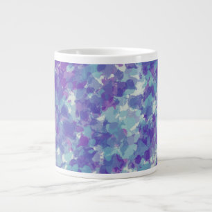 Hell dunkelblau lila Abstrakt Brush Strokes Jumbo-Tasse