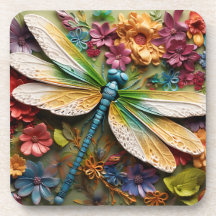 HELL FARBENE DRAGONFLÄCHE MIT BLUME