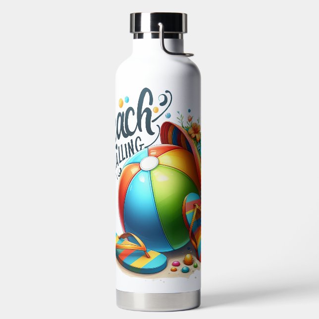 HELL FARBENE STRANDBALLS HATTEN FLÜSSIGKEITEN TRINKFLASCHE (links)