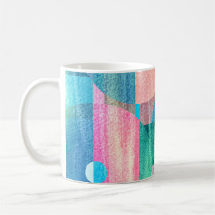 Hell, farbenfroh geometrisch Abstrakt Kaffeetasse