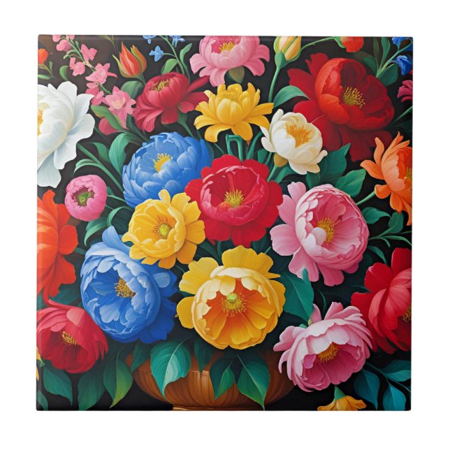 Hell, farbenfroh und lebendig fliese (Vorderseite)