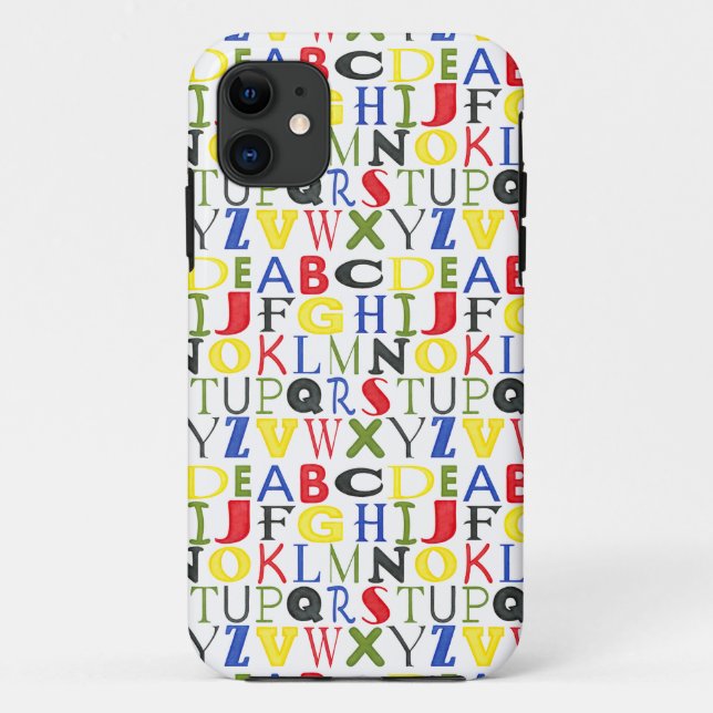 Hell farbige Buchstaben durch Megan Meagher Case-Mate iPhone Hülle (Rückseite)