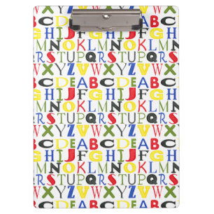 Hell farbige Buchstaben durch Megan Meagher Klemmbrett