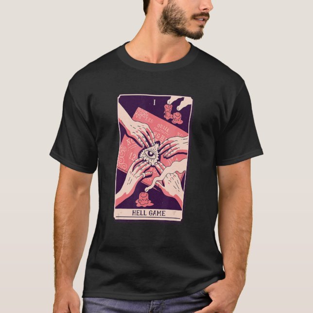 Hell Game Devil Tarot Card T-Shirt (Vorderseite)