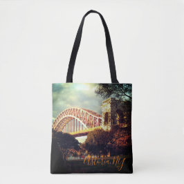 Hell Gate Bridge im Herbst, Astoria, NY Tote Bag