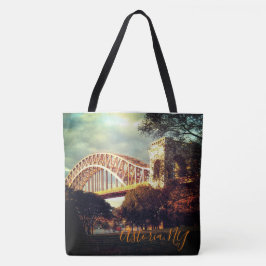 Hell Gate Bridge im Herbst, Astoria, NY Tote Bag