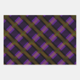 HELL GEARBEITETE HALLOWEWEER KARIERTER PATTER GESCHENKPAPIER SET