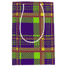 HELL GEARBEITETE HALLOWEWEER KARIERTER PATTER MITTLERE GESCHENKTÜTE