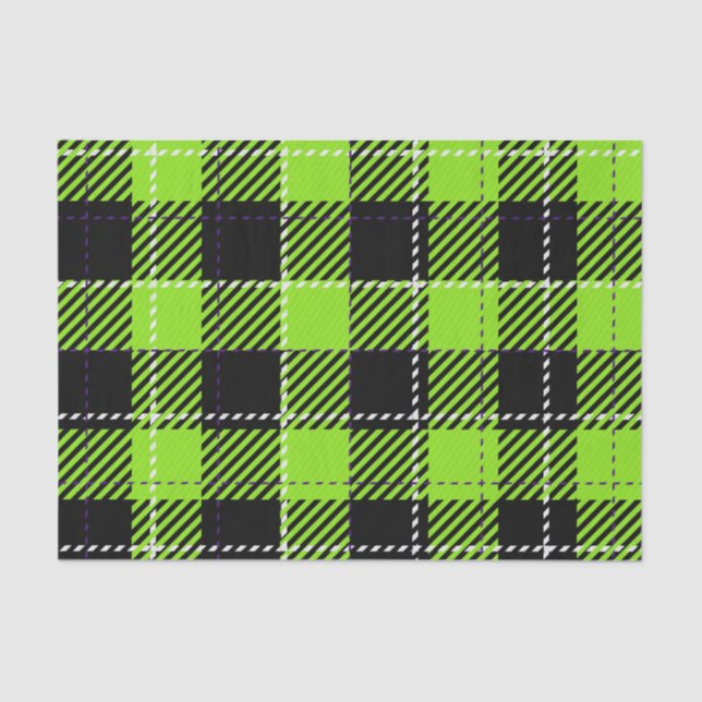 HELL GEARBEITETE HALLOWEWEER KARIERTER PATTER SEIDENPAPIER (Vorderseite)