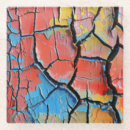 HELL GEARBEITETE, KRACKIERTE ZEICHEN SEHEN TEXTURE GLASUNTERSETZER