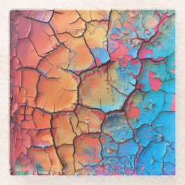 HELL GEARBEITETE, KRACKIERTE ZEICHEN SEHEN TEXTURE GLASUNTERSETZER