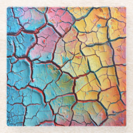 HELL GEARBEITETE, KRACKIERTE ZEICHEN SEHEN TEXTURE GLASUNTERSETZER