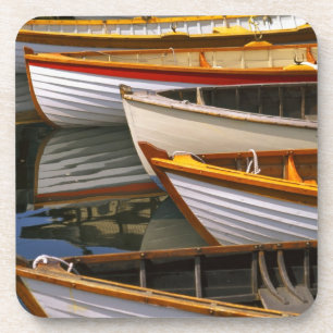 Hell gefärbte Boote im Zentrum für Holzboote Getränkeuntersetzer