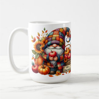 HELL gefärbte NIEDLICHE PATCHWORTFALL-GNOMES Kaffeetasse