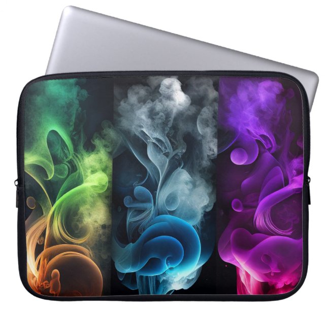 HELL gefärbte RAUCHPLUME Laptopschutzhülle (Vorderseite)