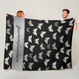 hell, glänzend, Schmetterlinge, exklusiv + Muster, Fleecedecke