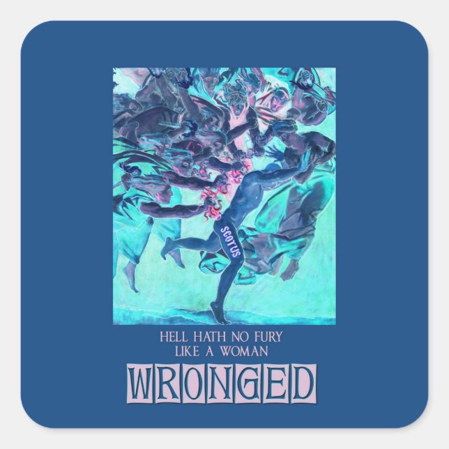 Hell Hath No Fury (blau) Aufkleber (Vorderseite)