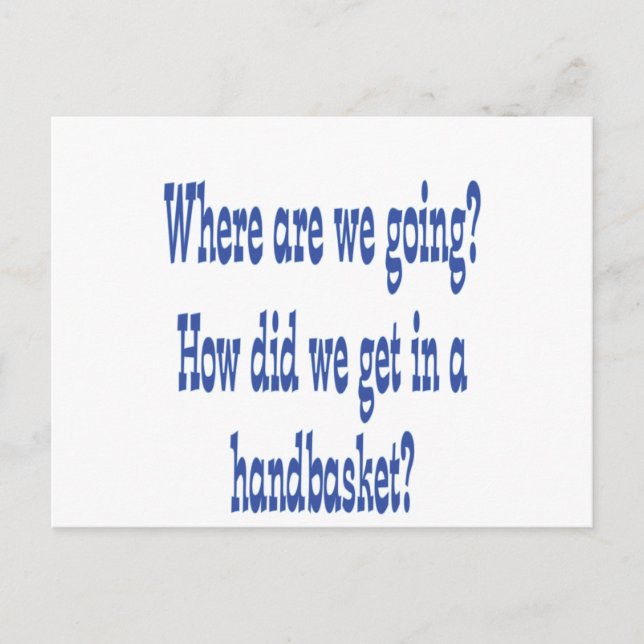 Hell in einem Handkorb Postkarte (Vorderseite)