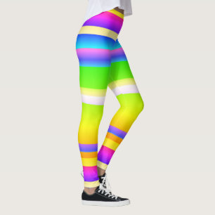 Hell lebhaft gestreift leggings