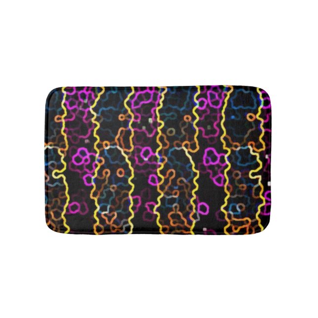 Hell "Neon on Black" Badematte (Vorderseite)