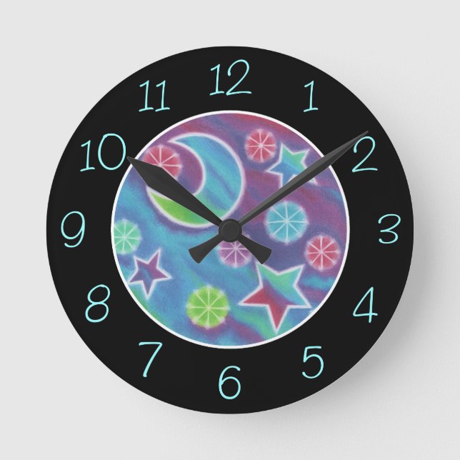 Hell Night 'Numbers' Uhr rund schwarz (Vorderseite)