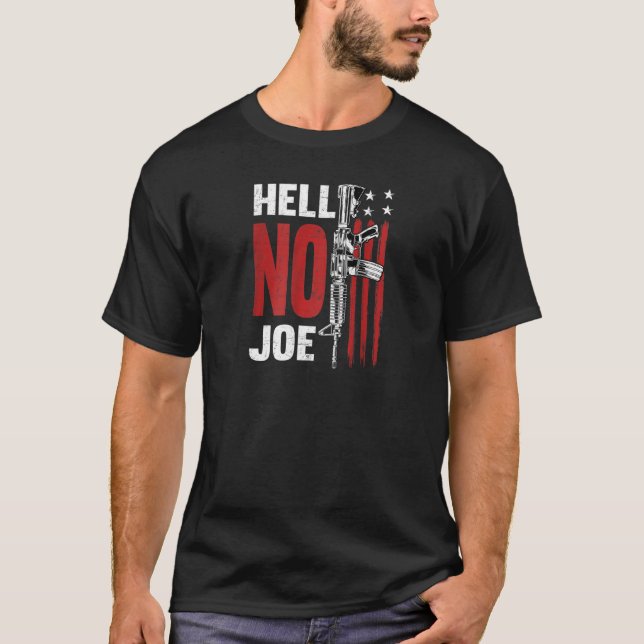 Hell No Joe T-Shirt Gun ( On Back) Raglan (Vorderseite)