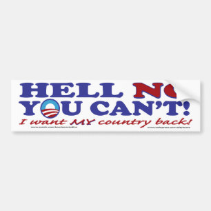 Hell-No-with-Obama-Logo Autoaufkleber