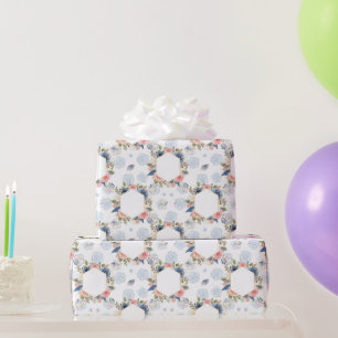 Hell Pastell Blumen  Sanftes Rosa und Lavendel Geschenkpapier