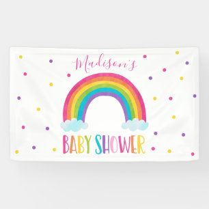 Hell Rainbow Baby Dusche Willkommen Banner