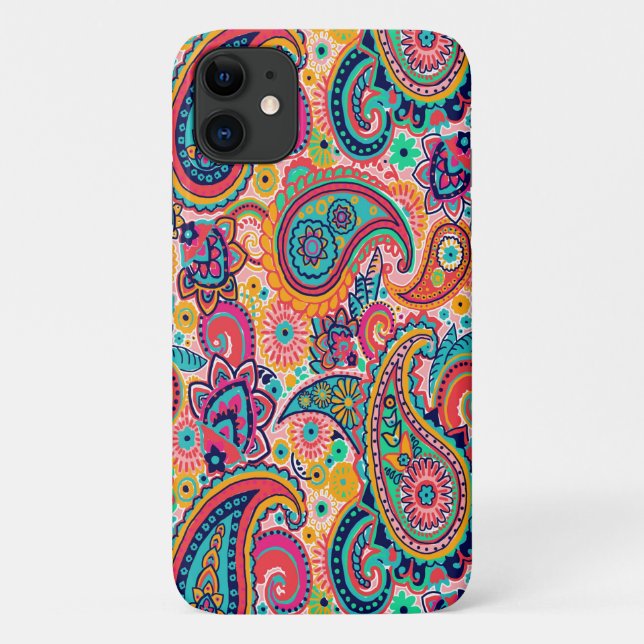 Hell-Rainbow-Orange-Paisley Case-Mate iPhone Hülle (Rückseite)